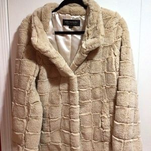 Kristen Scott Faux Fur Size 8 Fall Jacket